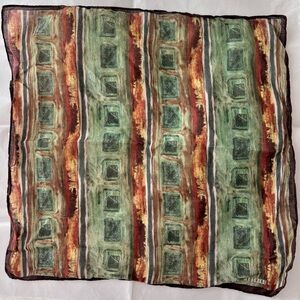 JAPAN VINTAGE RARE HIROKO KOSHINO Handkerchief Bandana Neckerchief 17" x 17"